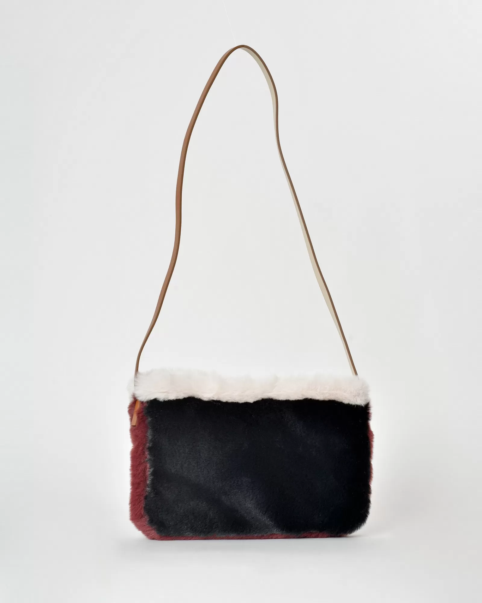 La Piscine Paris Sac porté épaule en fourrure synthétique Anita Bilardi Noir Shop