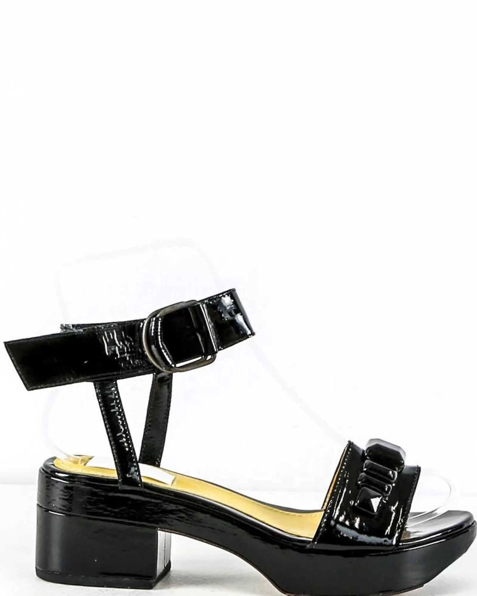 La Piscine Paris Sandales à talons vernis Lanvin Noir Sale