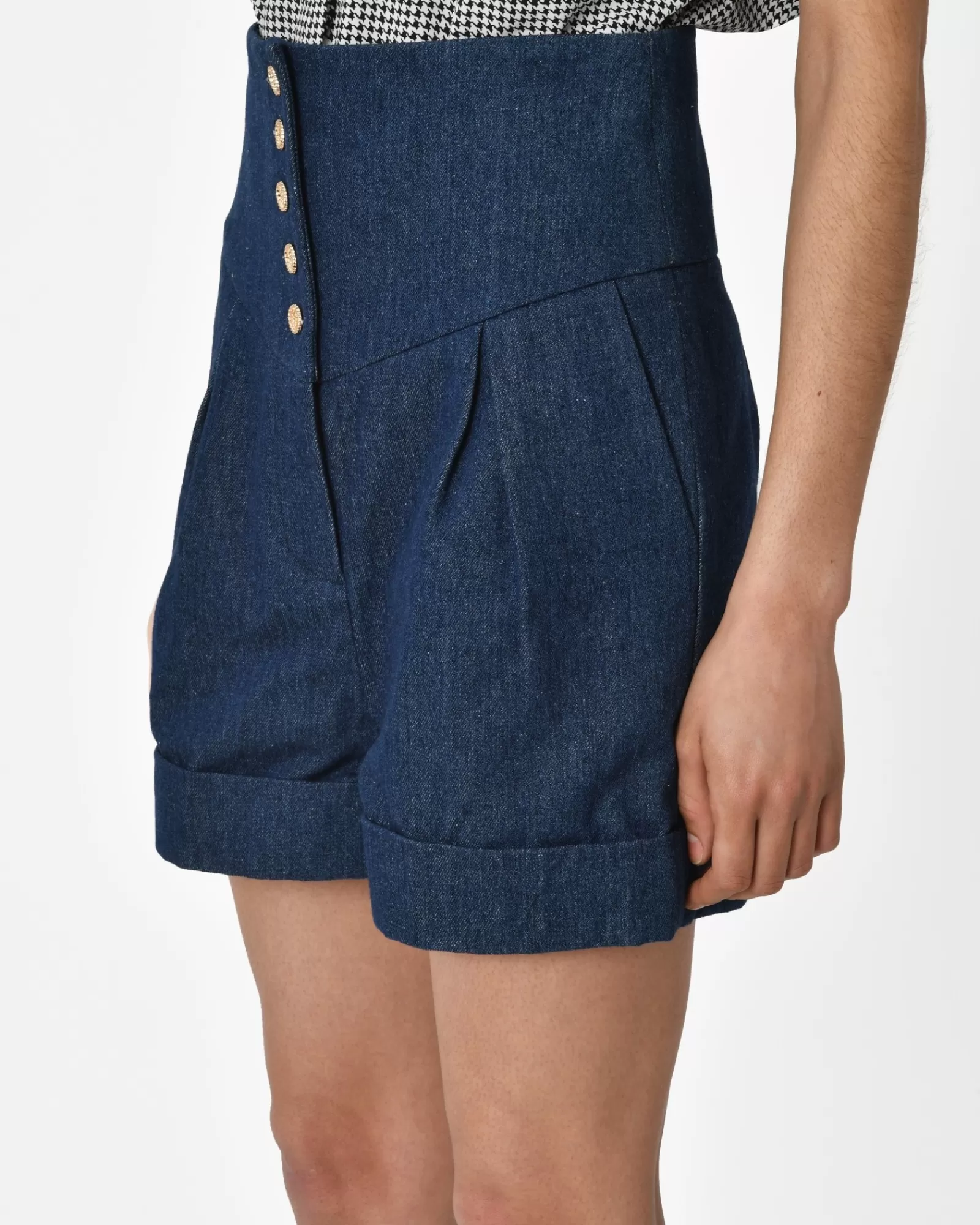 La Piscine Paris Short en jean Edward Achour Bleu Outlet