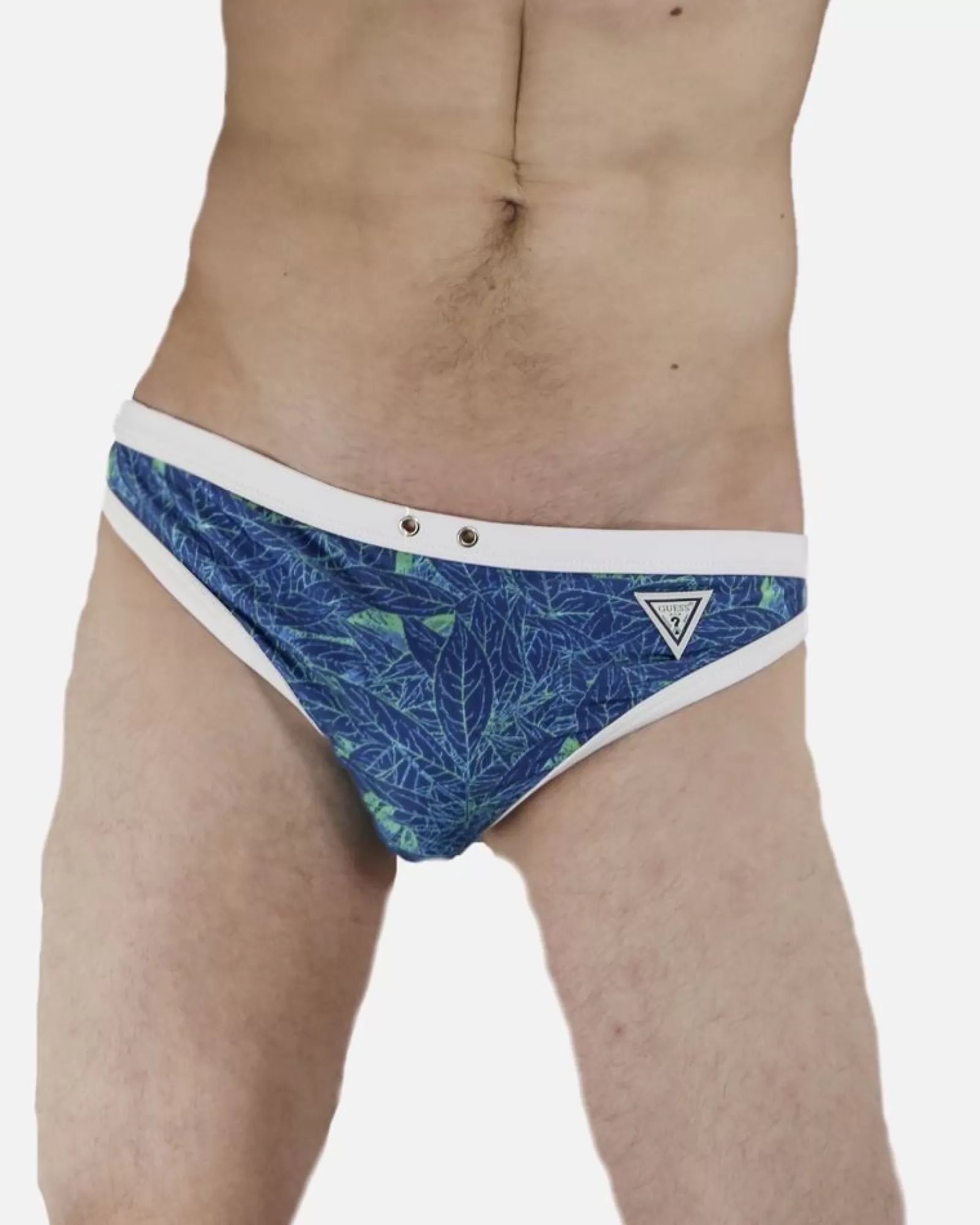La Piscine Paris Slip de bain à imprimé floral vert Guess Bleu Cheap