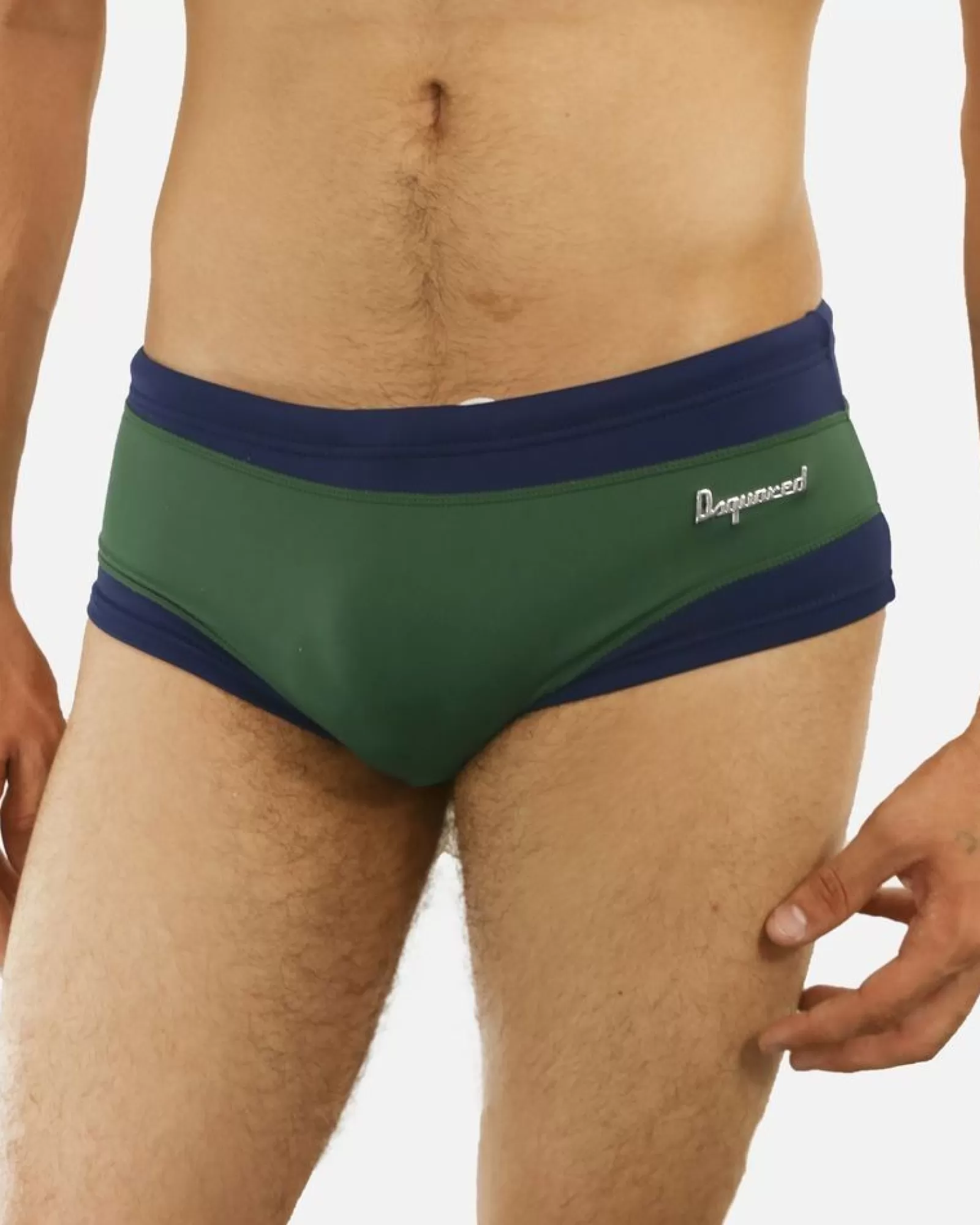 La Piscine Paris Slip de bain vert à biais Dsquared Bleu Hot