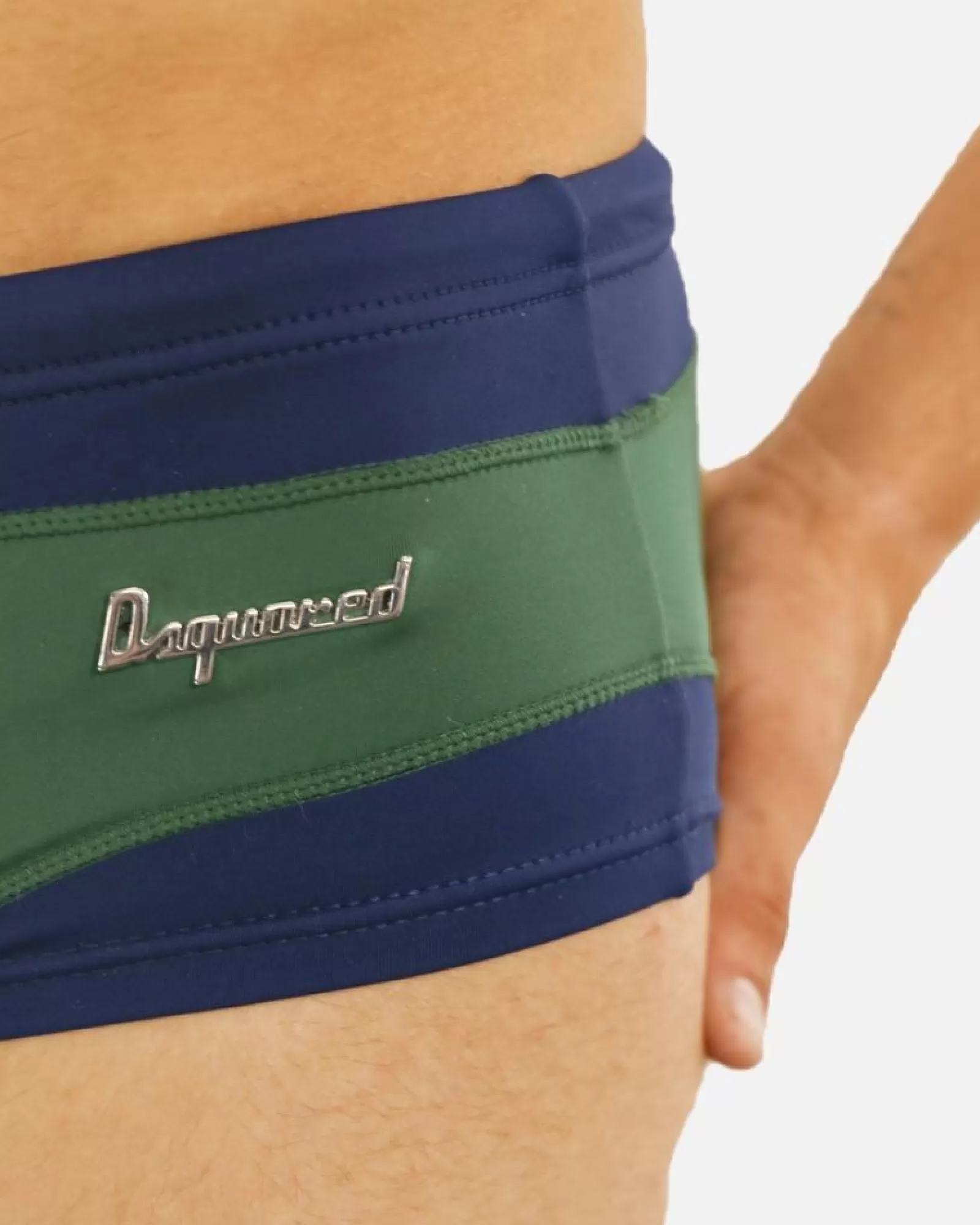 La Piscine Paris Slip de bain vert à biais Dsquared Bleu Hot
