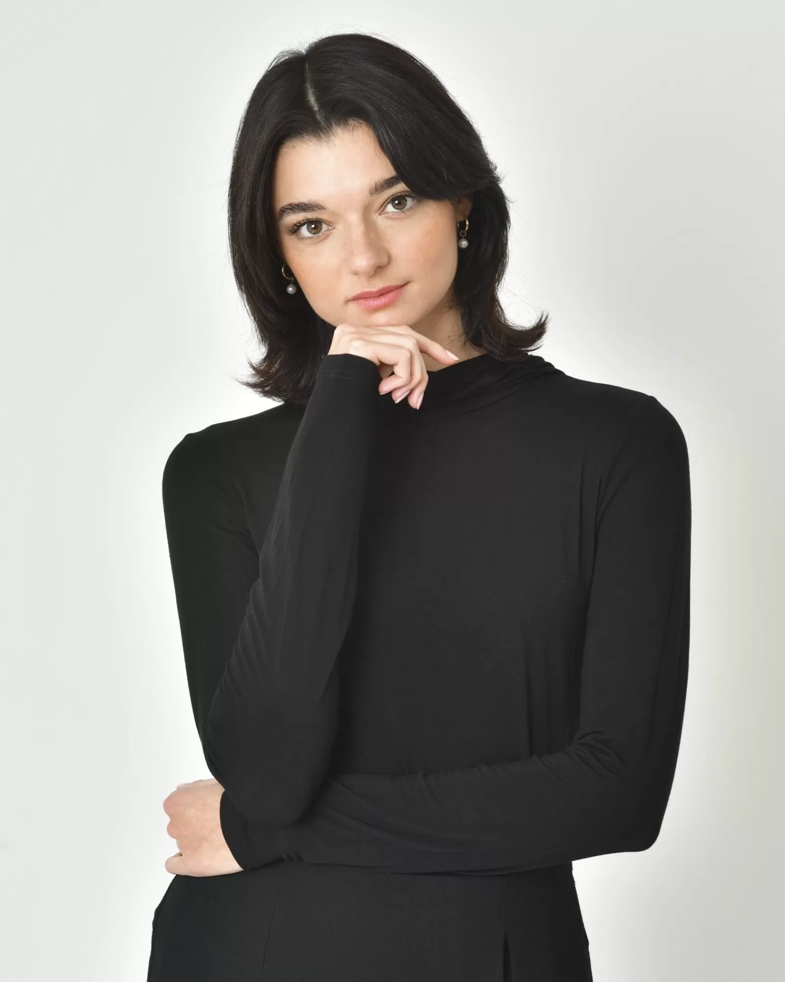 La Piscine Paris Sous-pull en viscose e à capuche Malloni Noir Outlet