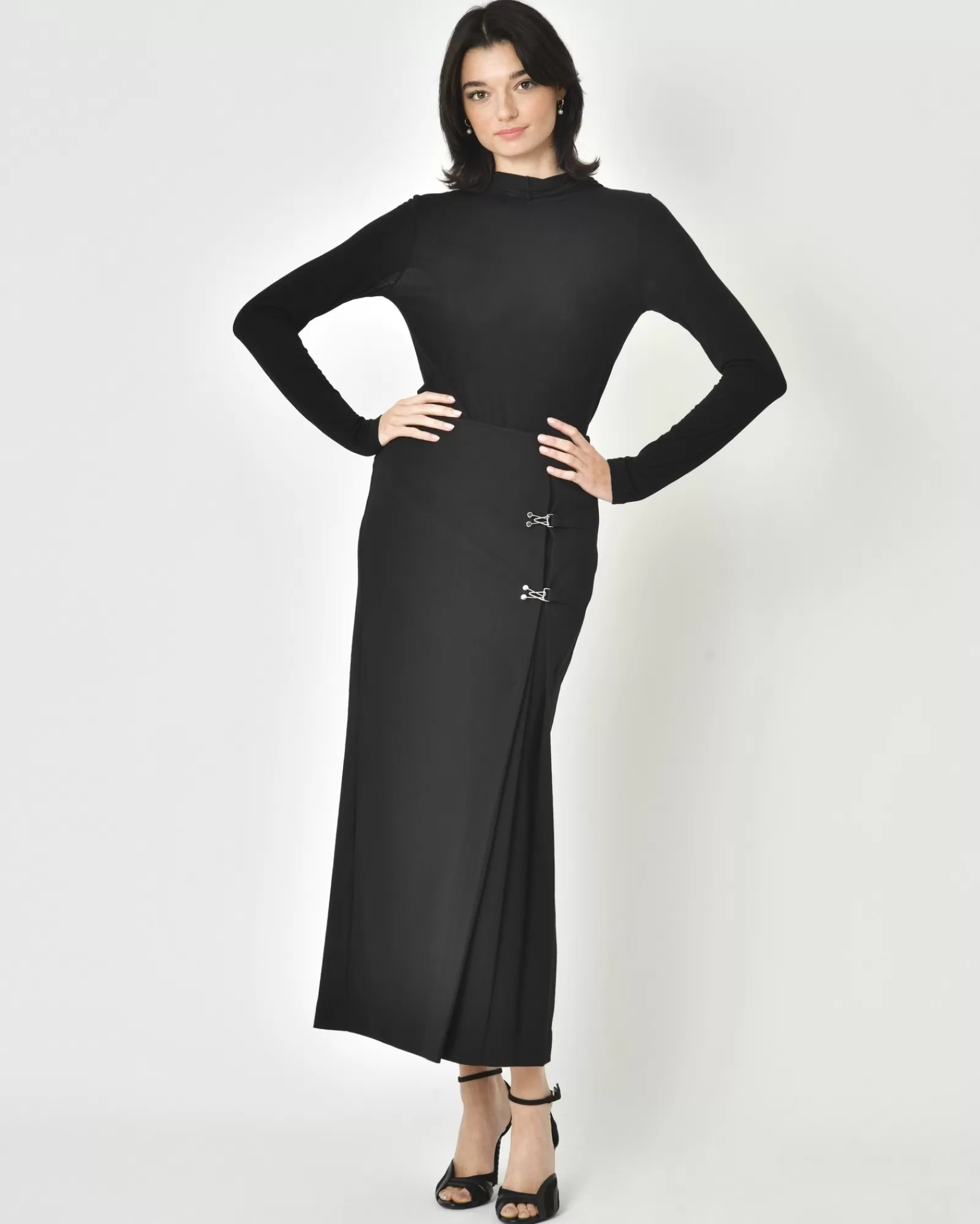 La Piscine Paris Sous-pull en viscose e à capuche Malloni Noir Outlet
