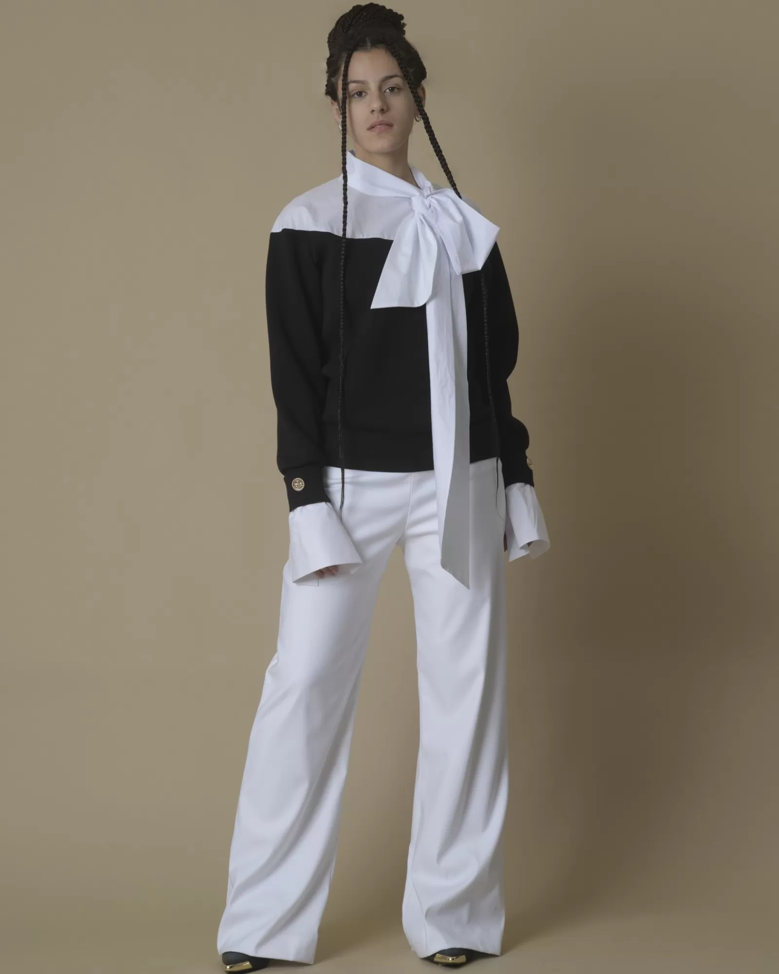 La Piscine Paris Sweat bi-matière Edward Achour Noir Cheap