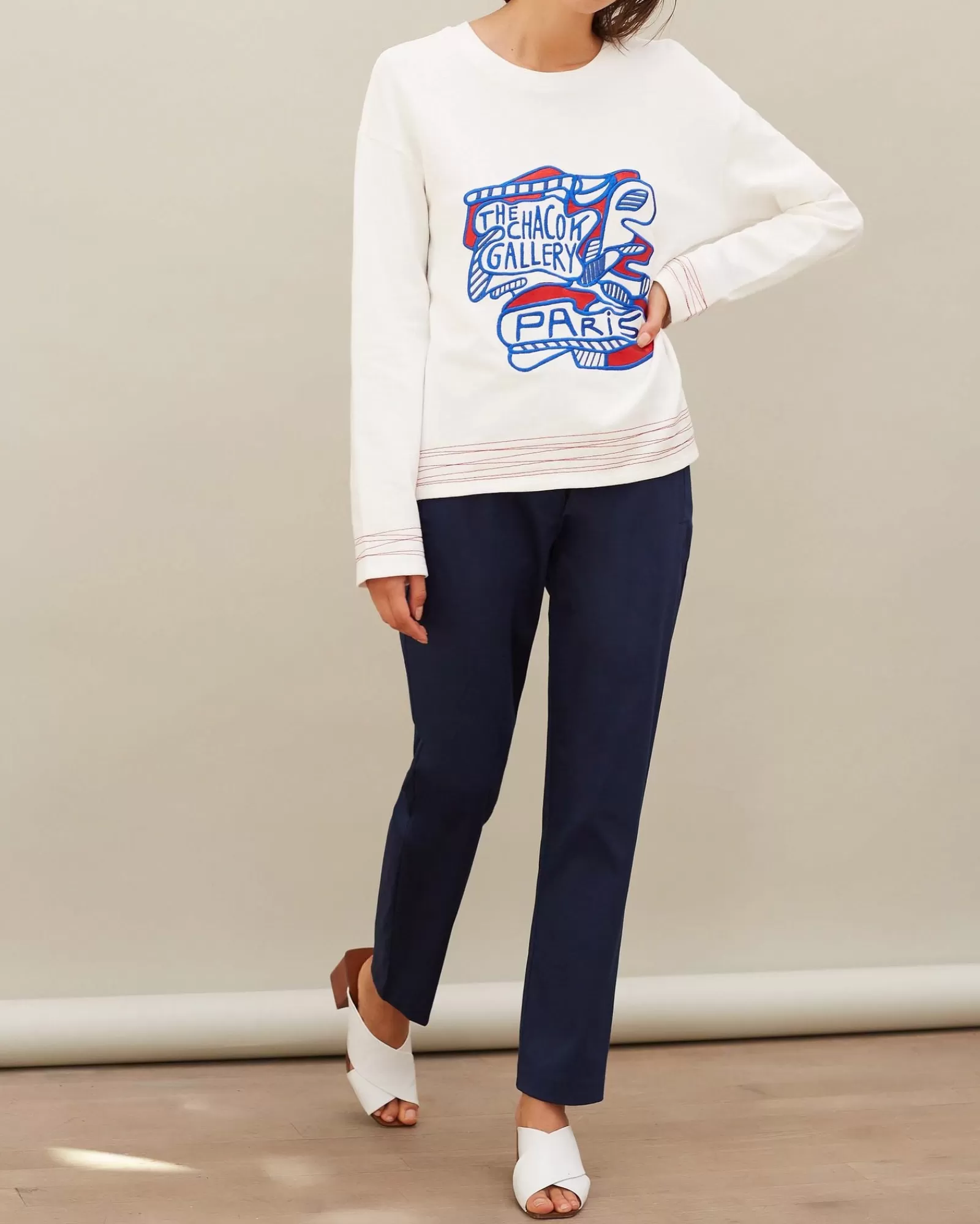 La Piscine Paris Sweat manches longues Chacok Blanc Shop