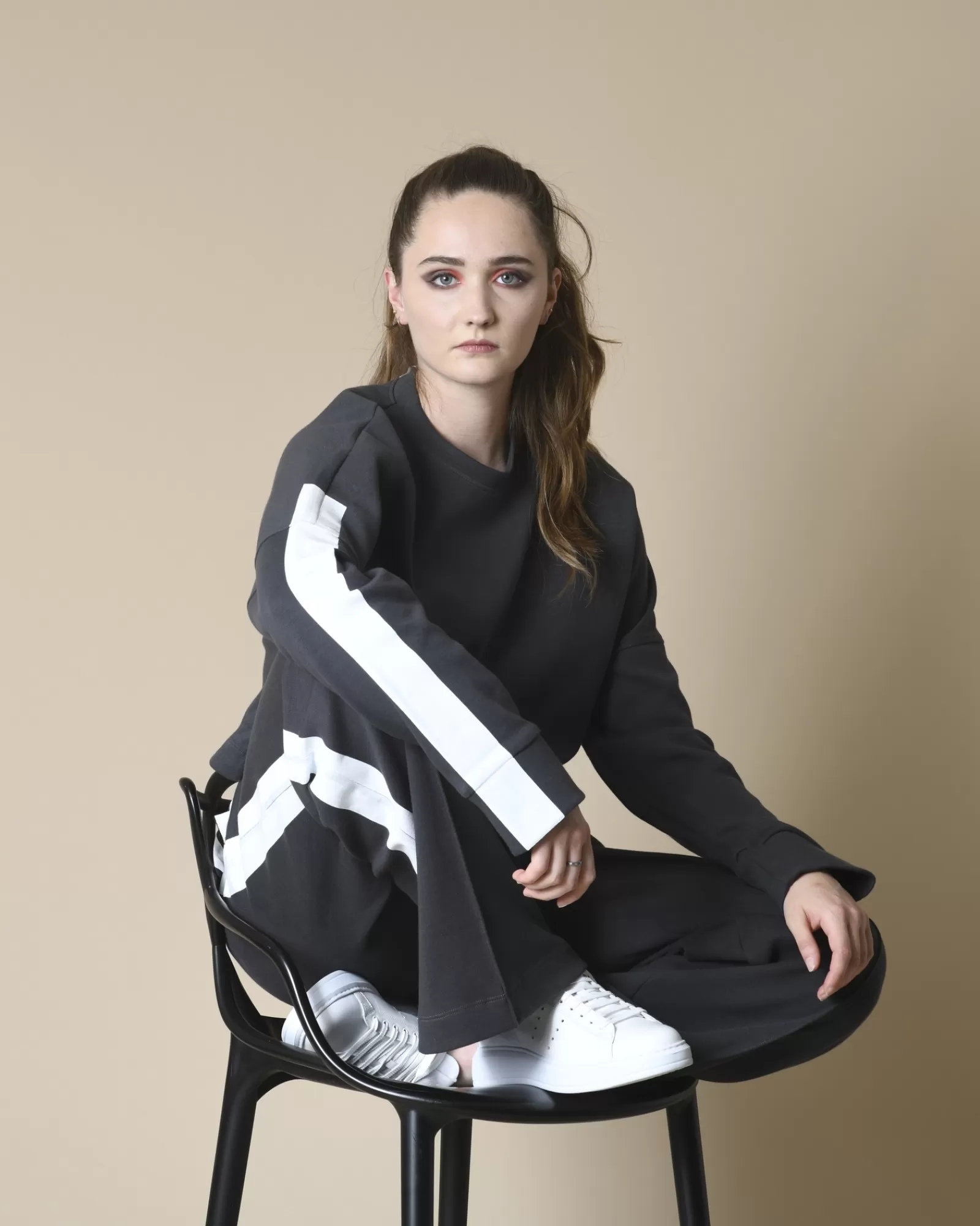 La Piscine Paris Sweat raccourci en jersey de coton Lost & Found Gris Hot