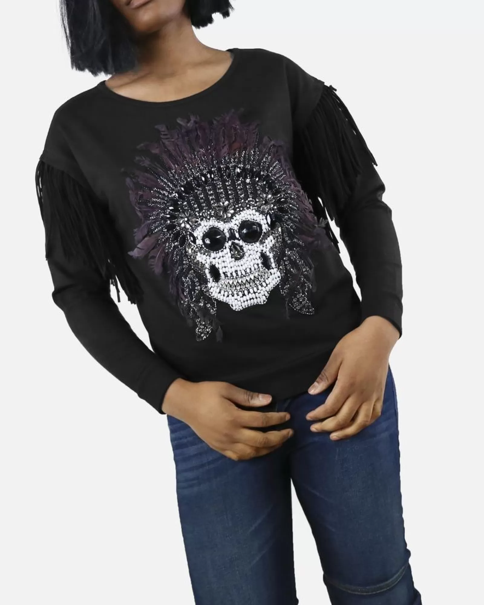 La Piscine Paris Sweat tête de mort Svnty Femme Noir Flash Sale
