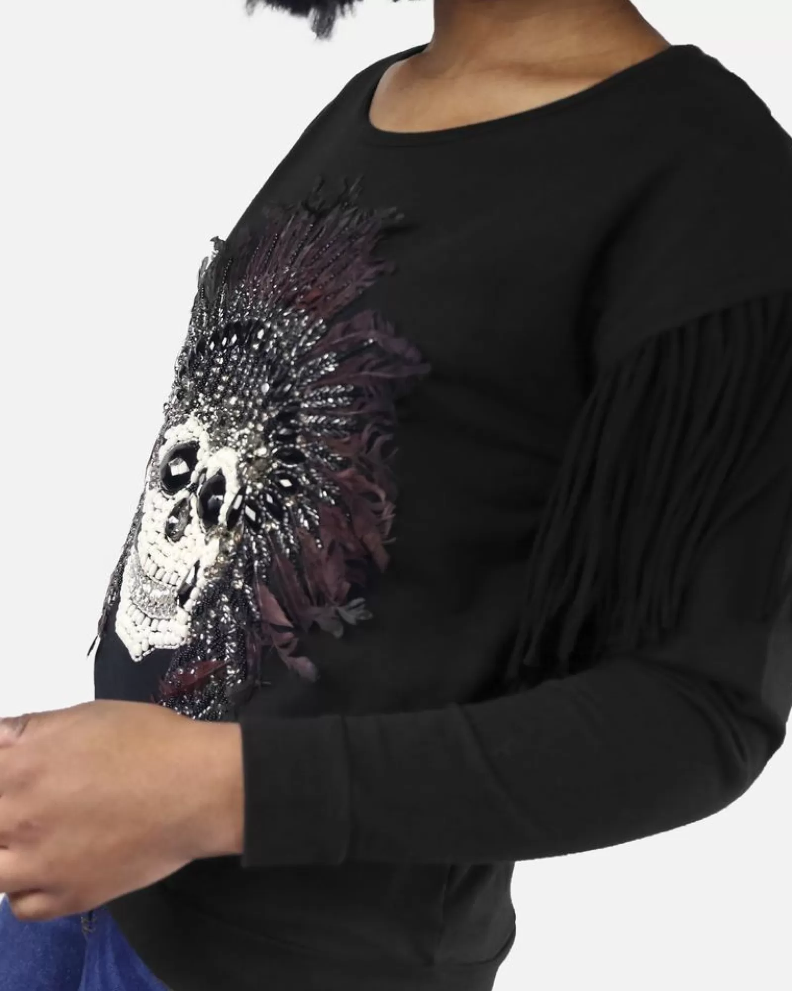 La Piscine Paris Sweat tête de mort Svnty Femme Noir Flash Sale