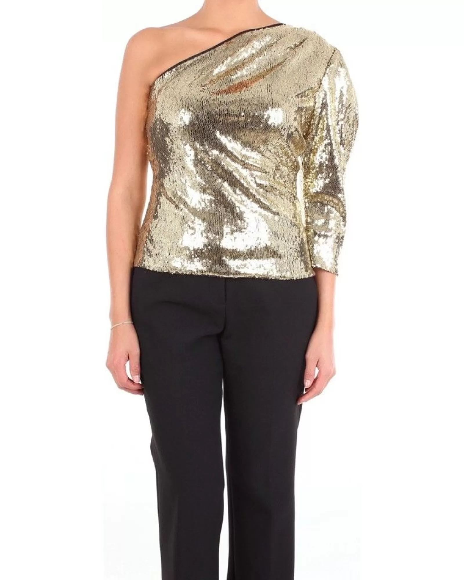 La Piscine Paris Top asymétrique à sequins s Doré Store