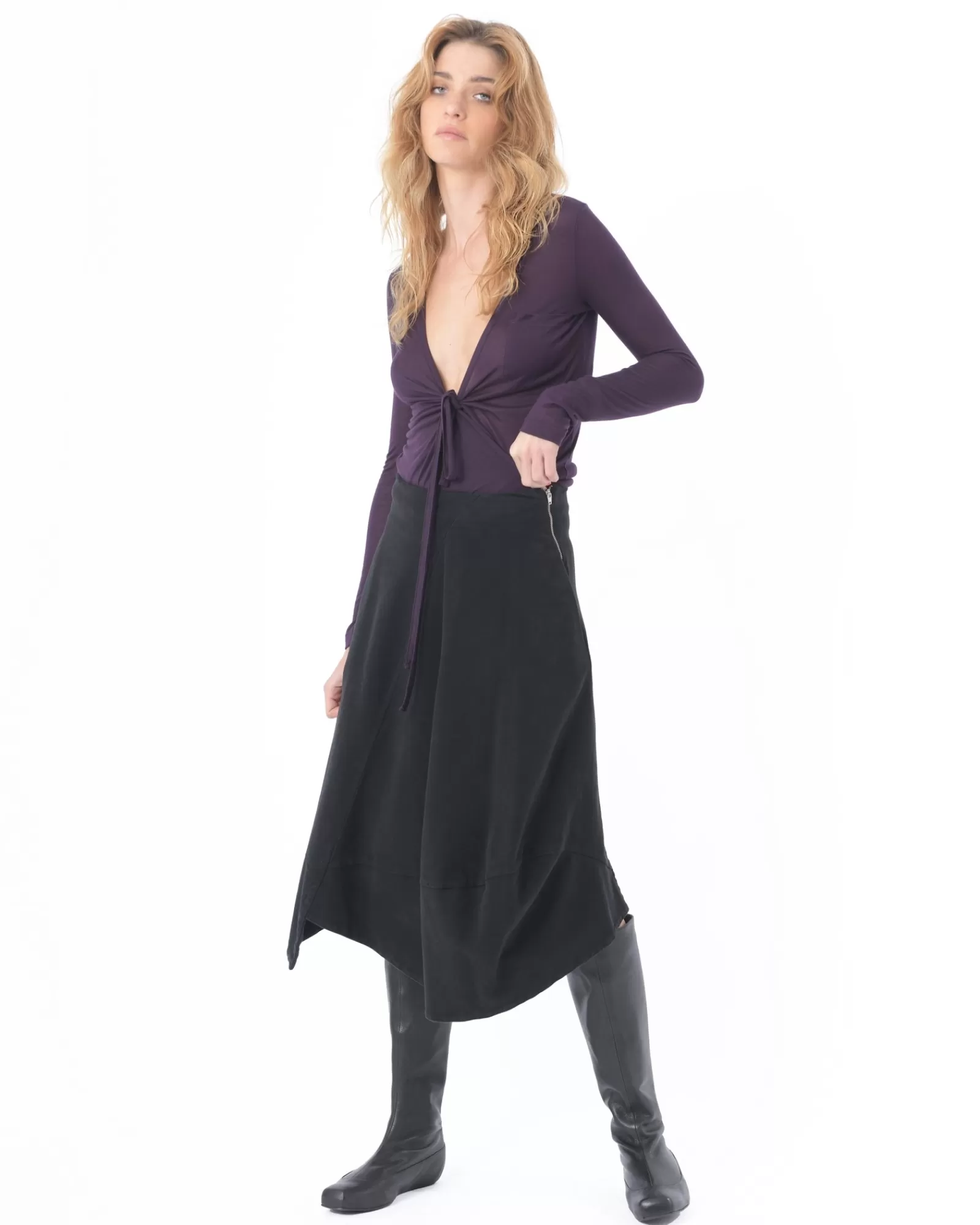 La Piscine Paris Top asymétrique Maison Margiela Violet Sale
