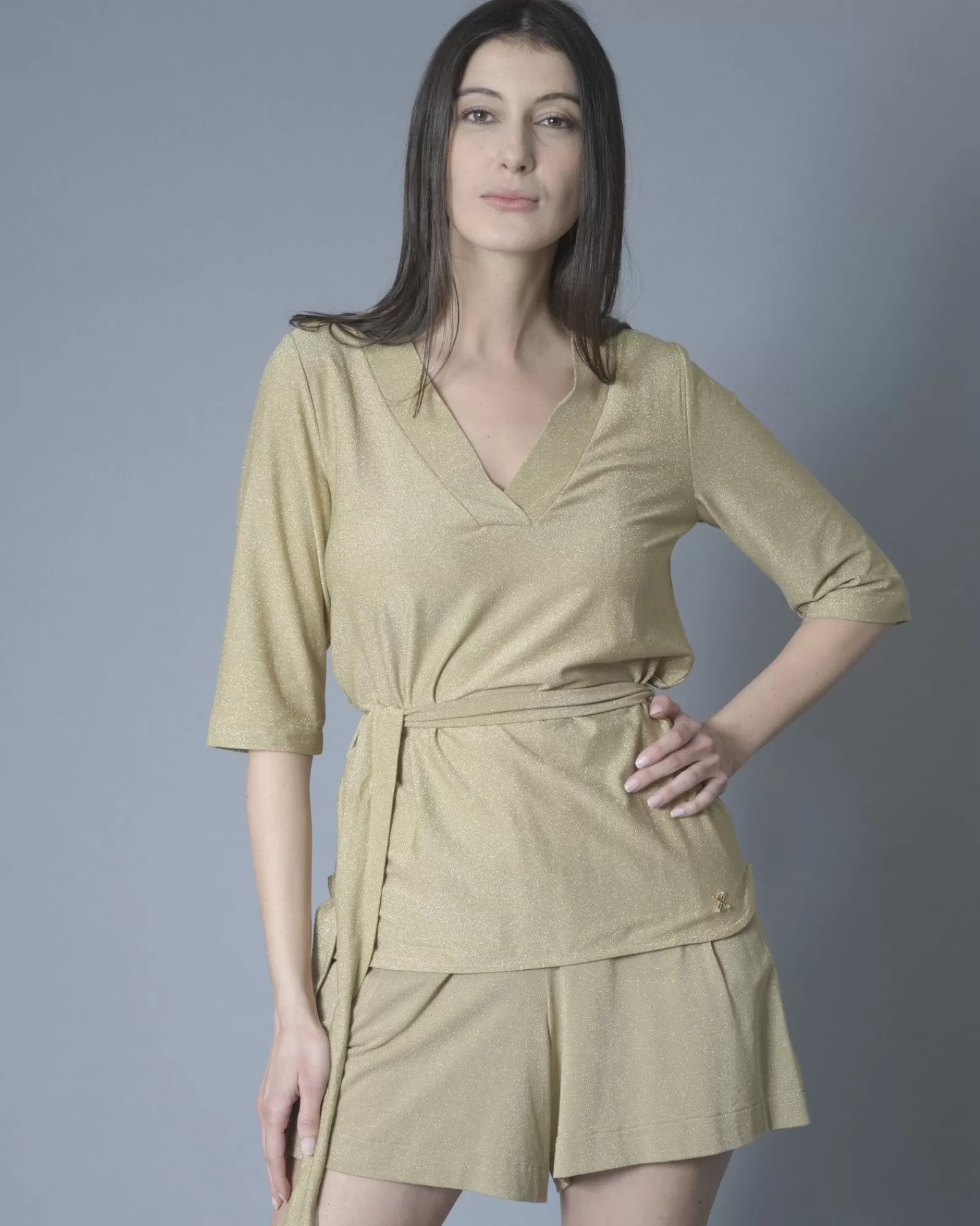 La Piscine Paris Top en lurex stretch SVNTY Doré Flash Sale