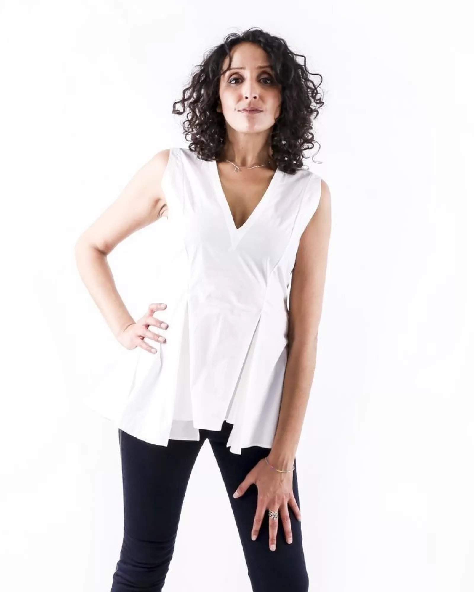 La Piscine Paris Top en coton à péplum Marni Blanc Clearance