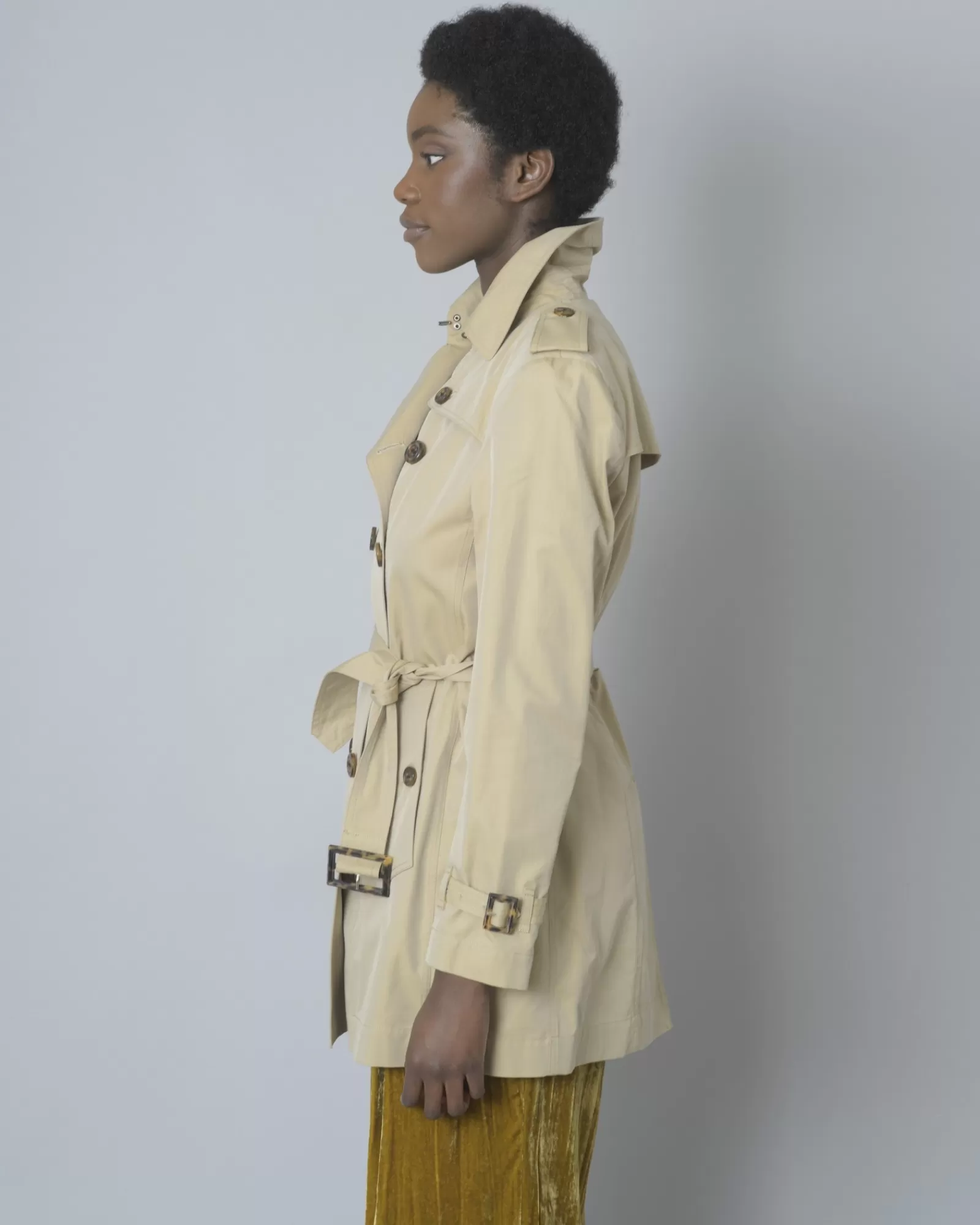 La Piscine Paris Trench à ceinture Palto Beige Flash Sale