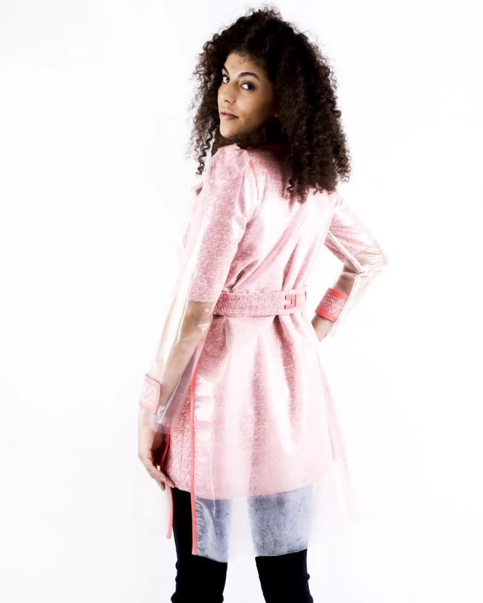 La Piscine Paris Trench coat bi matière saumon Elisabetta Franchi Rose Sale