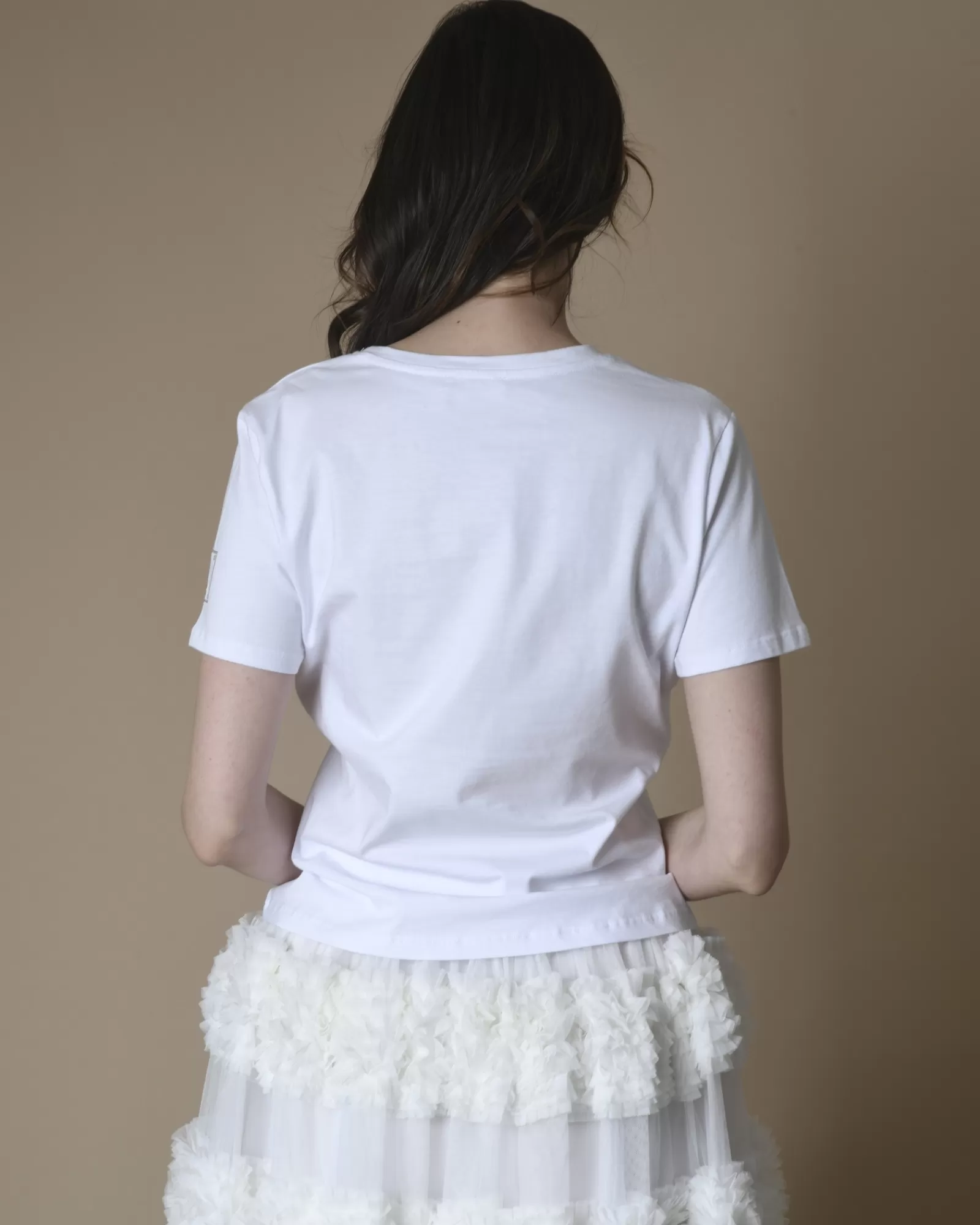 La Piscine Paris T-shirt à col rond Elisabetta Franchi Blanc Flash Sale