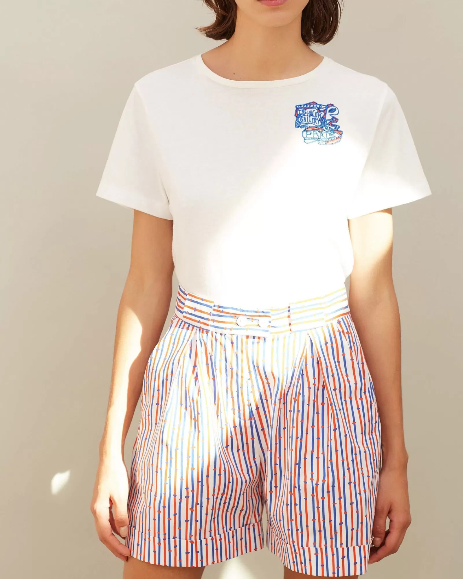 La Piscine Paris T-shirt à écusson Chacok Blanc Clearance