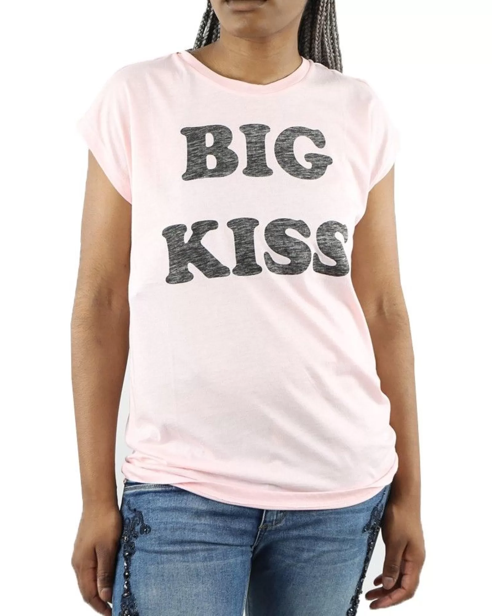 La Piscine Paris T-Shirt "Big Kiss" Zoe Karssen Rose Best