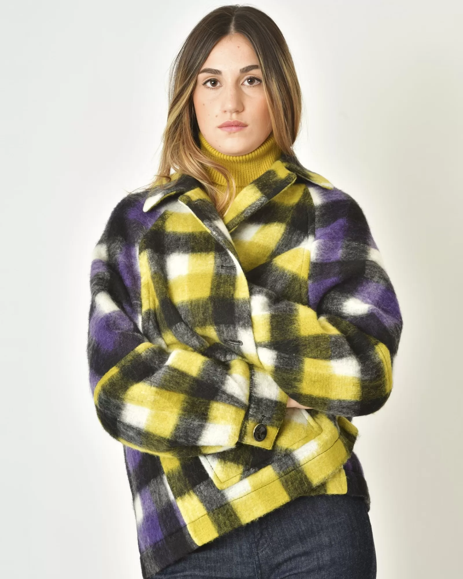 La Piscine Paris Veste à carreaux multicolore Mouche Violet Online