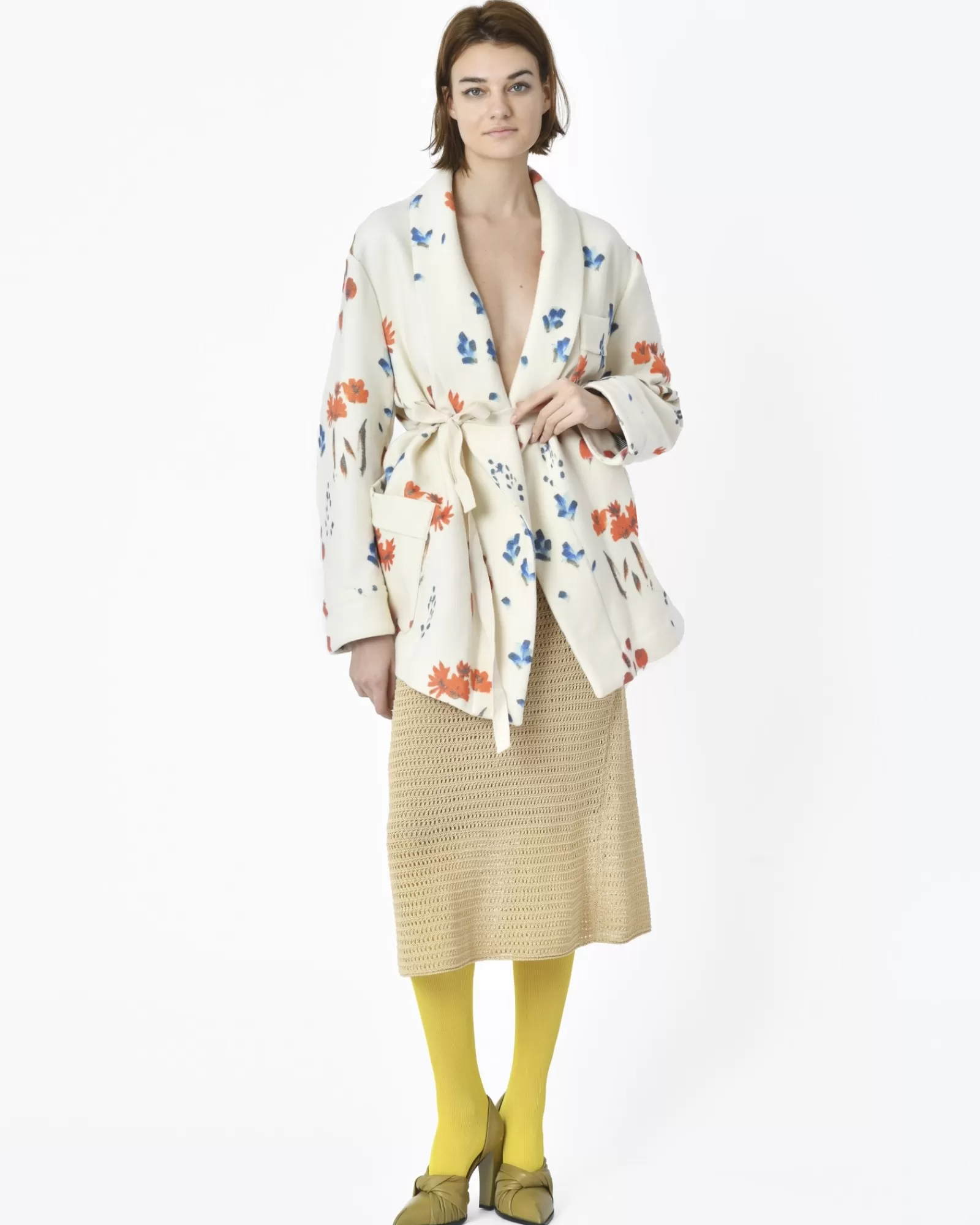 La Piscine Paris Veste à fleurs Lauret Beige Store