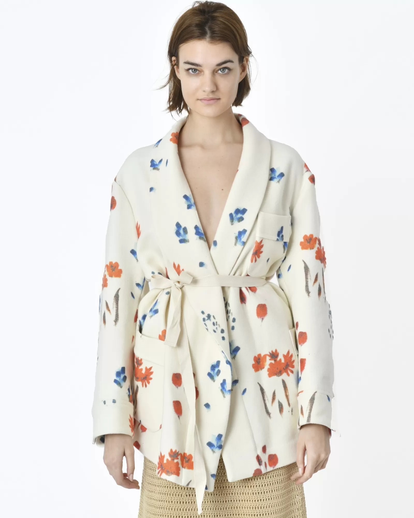 La Piscine Paris Veste à fleurs Lauret Beige Store