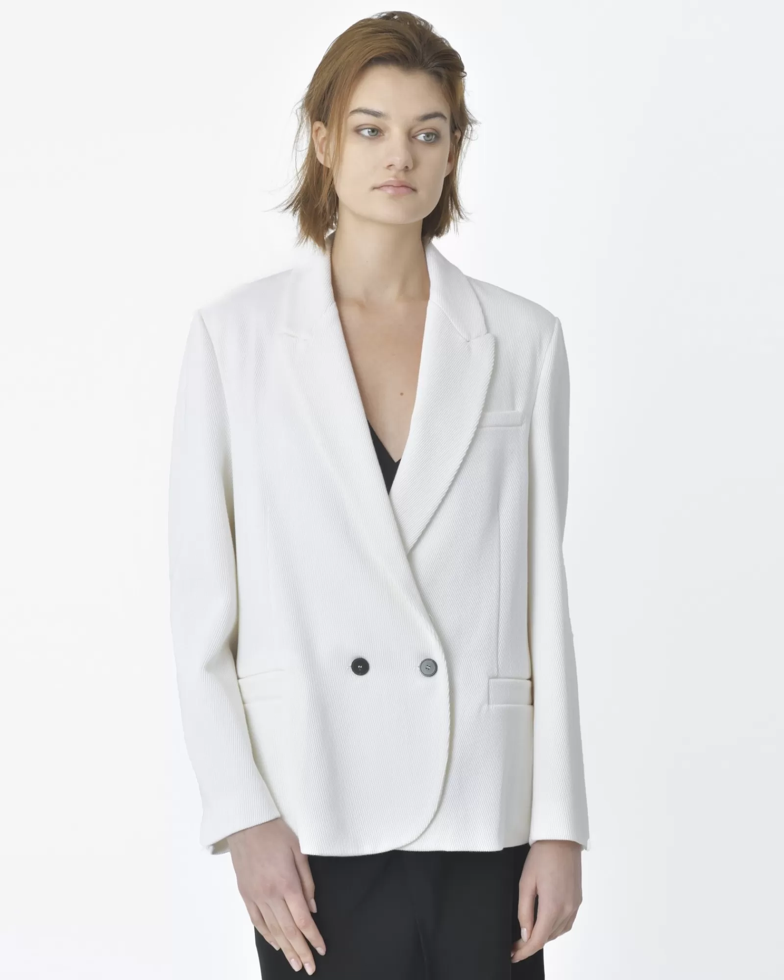 La Piscine Paris Veste blazer he côtelé Forte Forte Blanc Discount