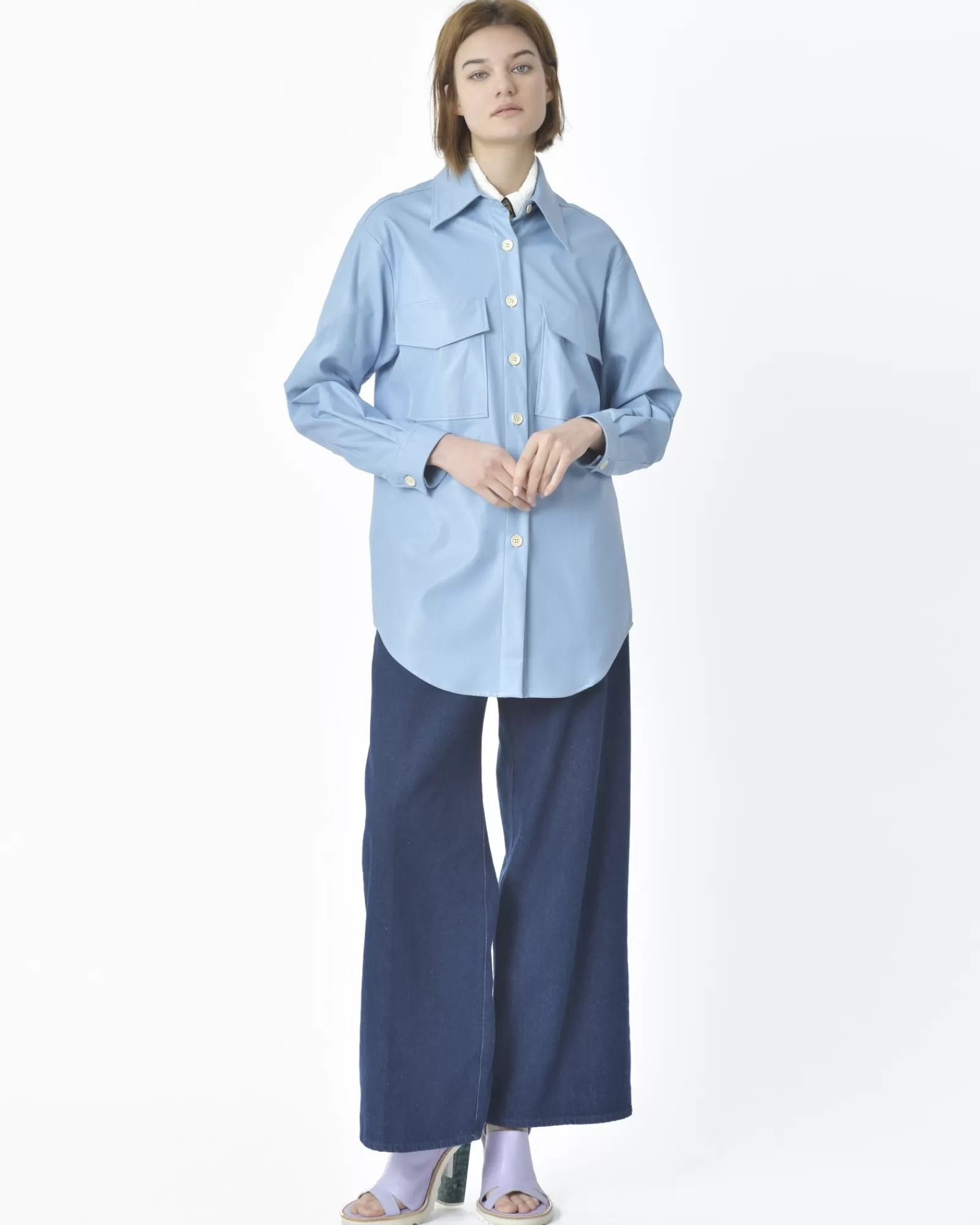 La Piscine Paris Veste Chemisier Avn Bleu Best Sale