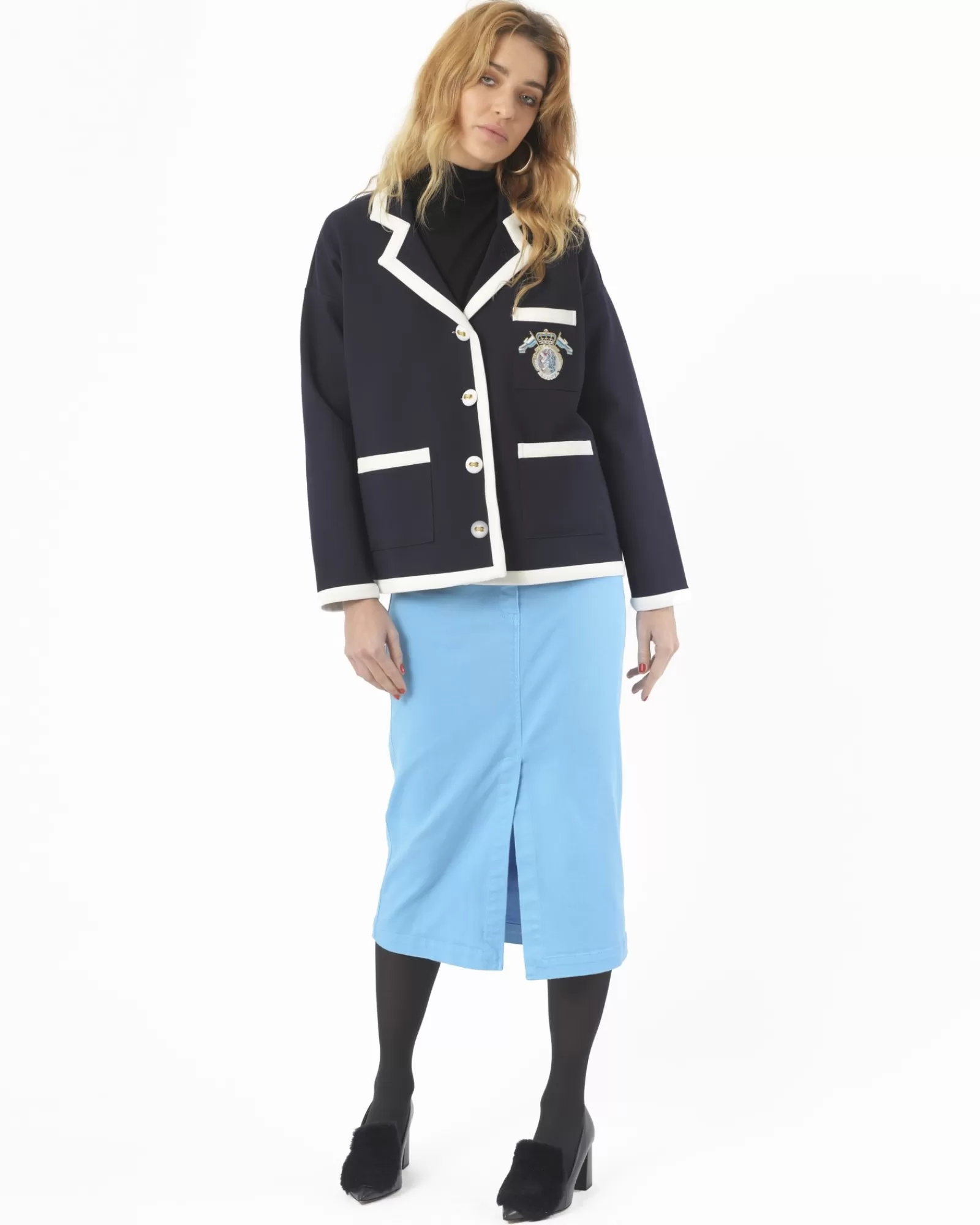 La Piscine Paris Veste cintrée Edward Achour Bleu Clearance