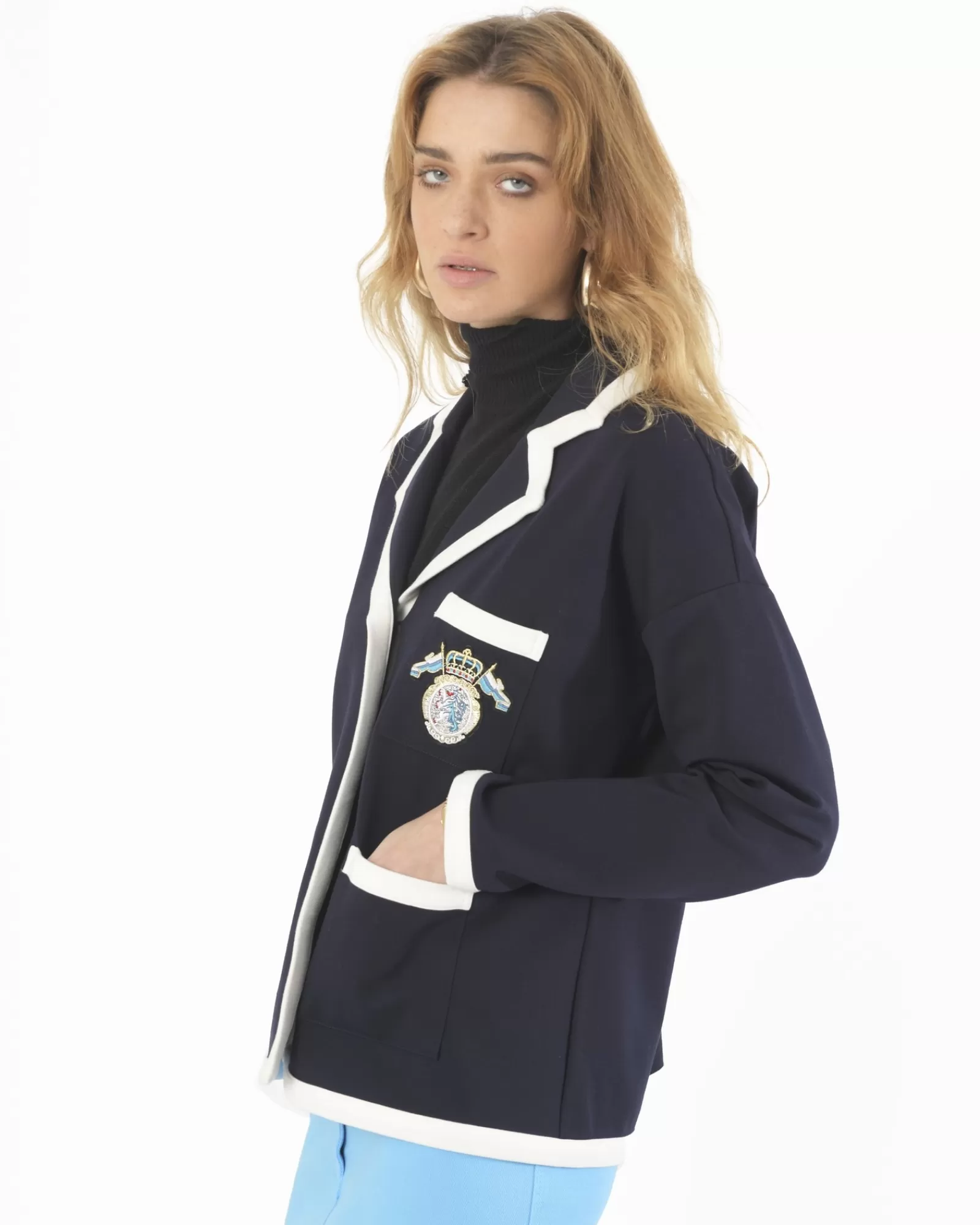 La Piscine Paris Veste cintrée Edward Achour Bleu Clearance