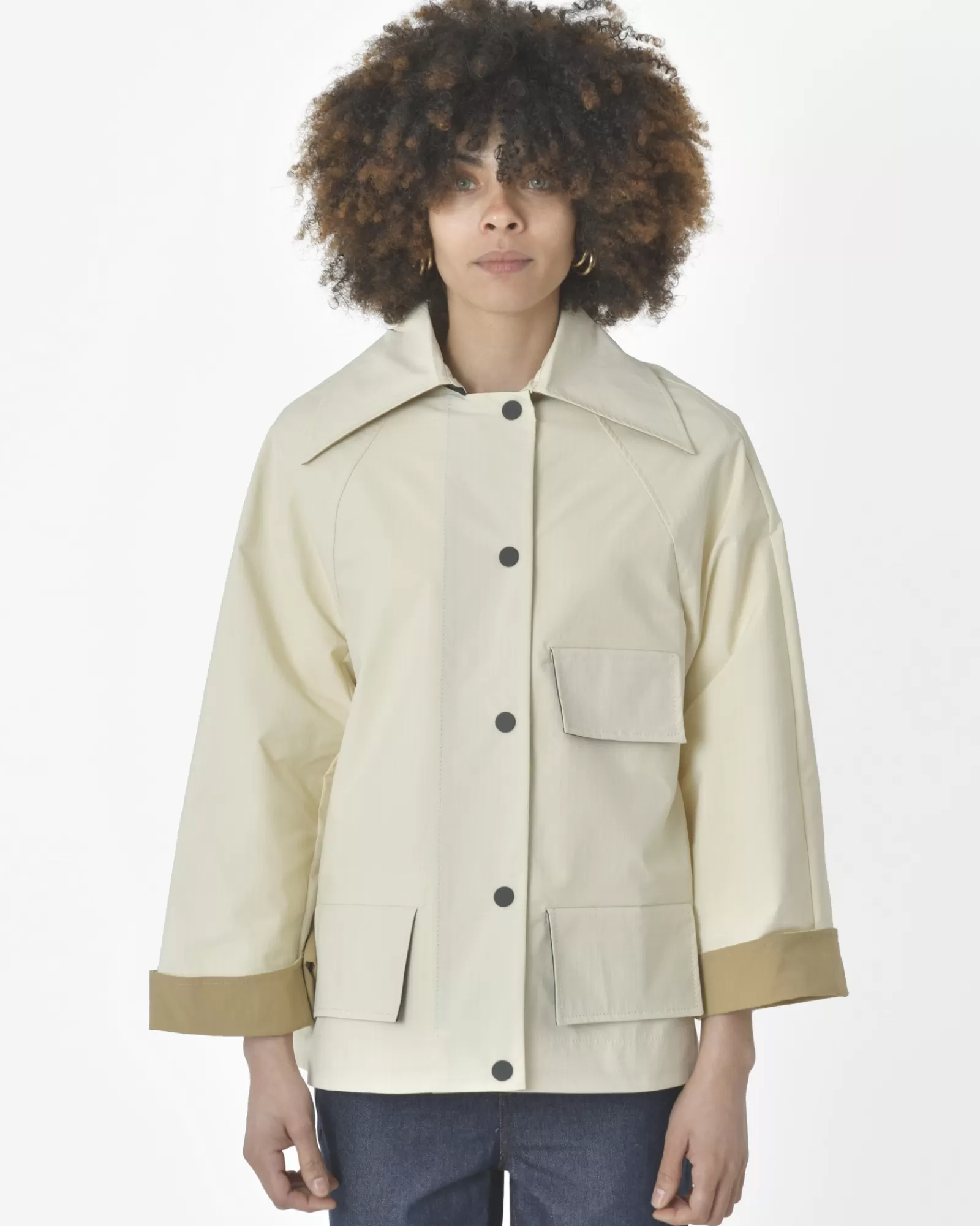 La Piscine Paris Veste creme Tela Beige Cheap