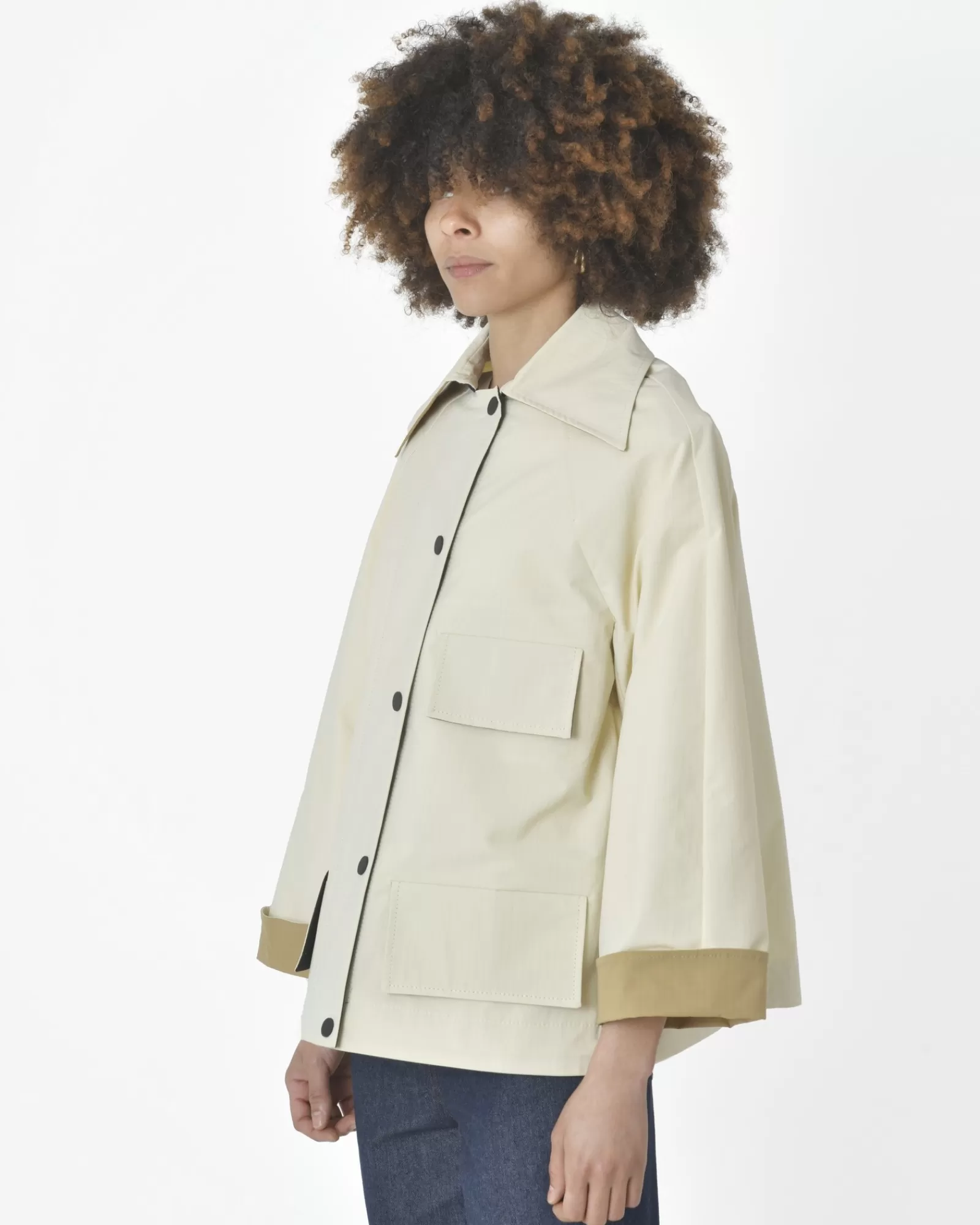 La Piscine Paris Veste creme Tela Beige Cheap