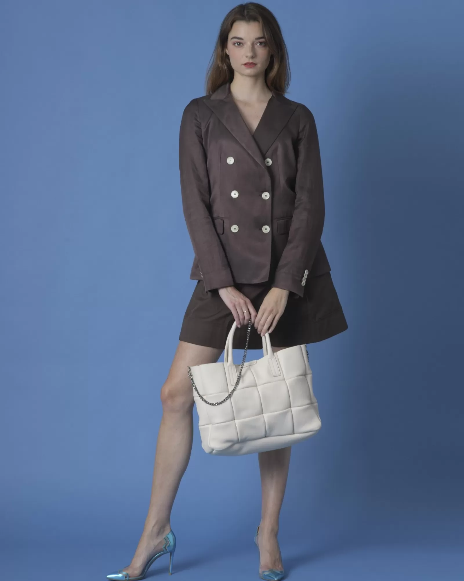 La Piscine Paris Veste croisée Tradition Novanta 3 Marron Fashion