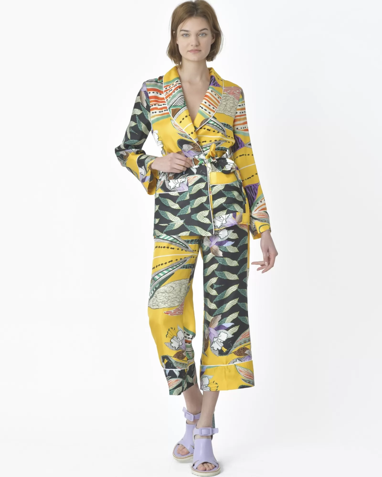 La Piscine Paris Veste à motif vert Beatrice B Jaune Online