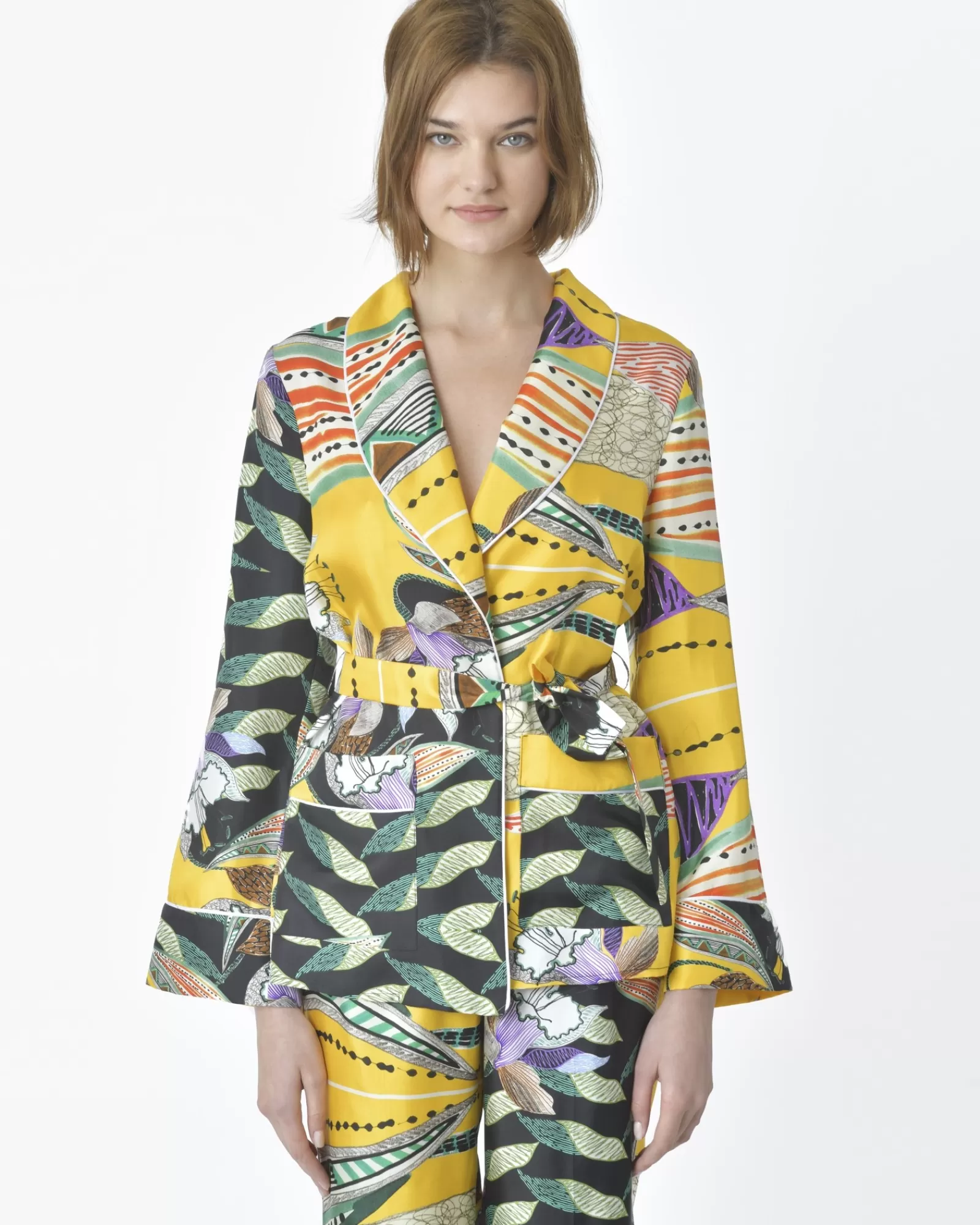 La Piscine Paris Veste à motif vert Beatrice B Jaune Online