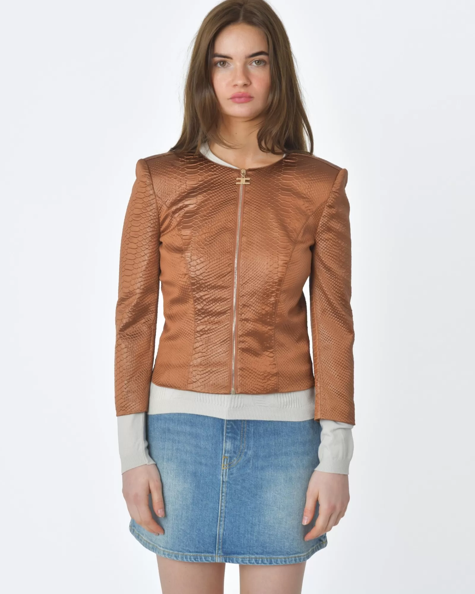 La Piscine Paris Veste Elisabetta Franchi Marron Shop